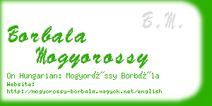 borbala mogyorossy business card
